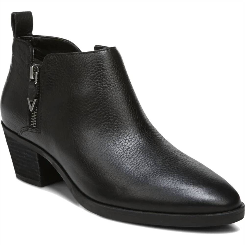 NEW VIONIC women's cecily boots in black waterproof tumbled leather